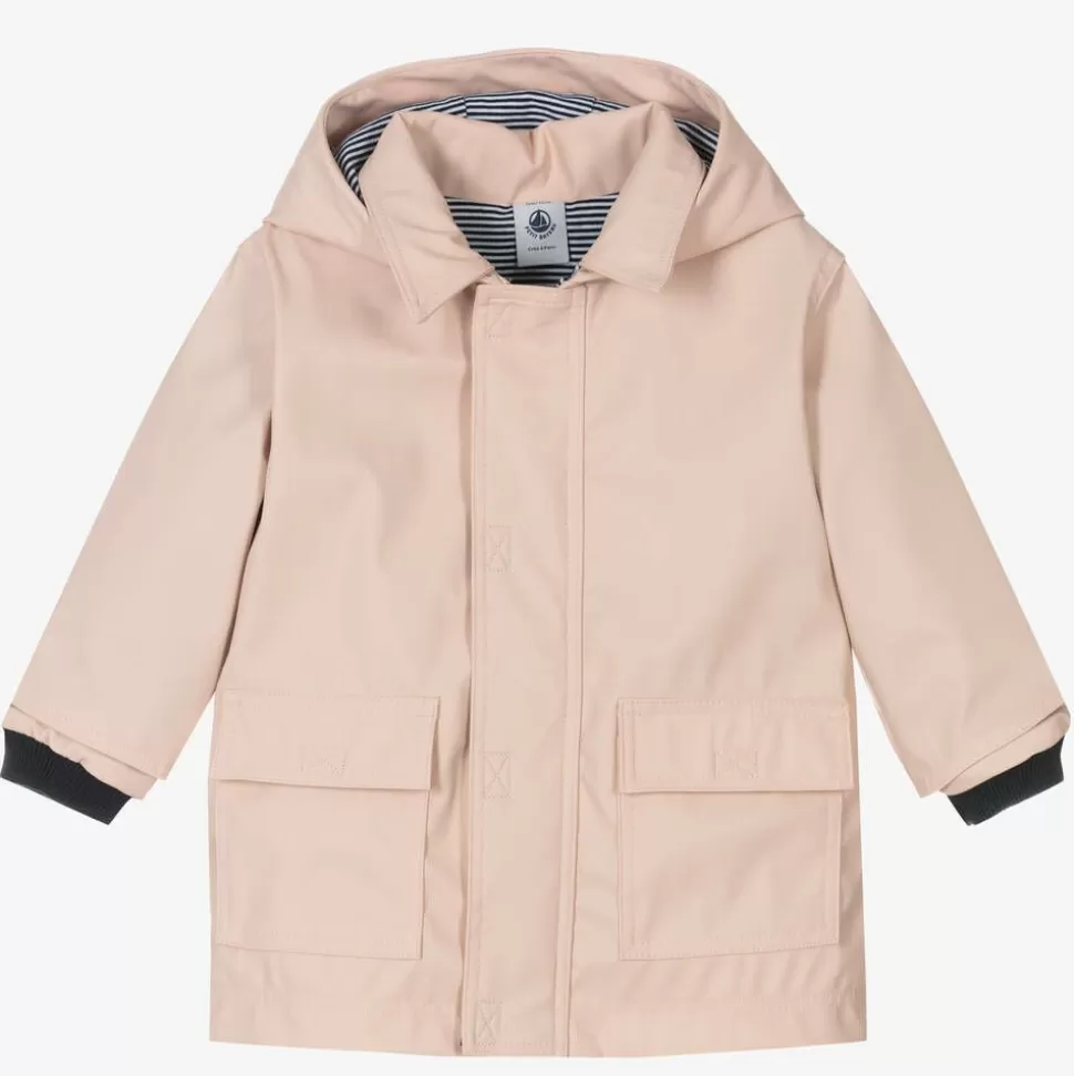 Petit Bateau Baby Girls Pink Hooded Raincoat^ Coats & Jackets