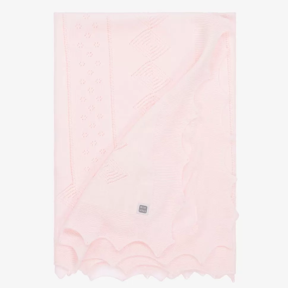 Minutus Baby Girls Pink Knitted Shawl (105cm)^ Blankets & Shawls