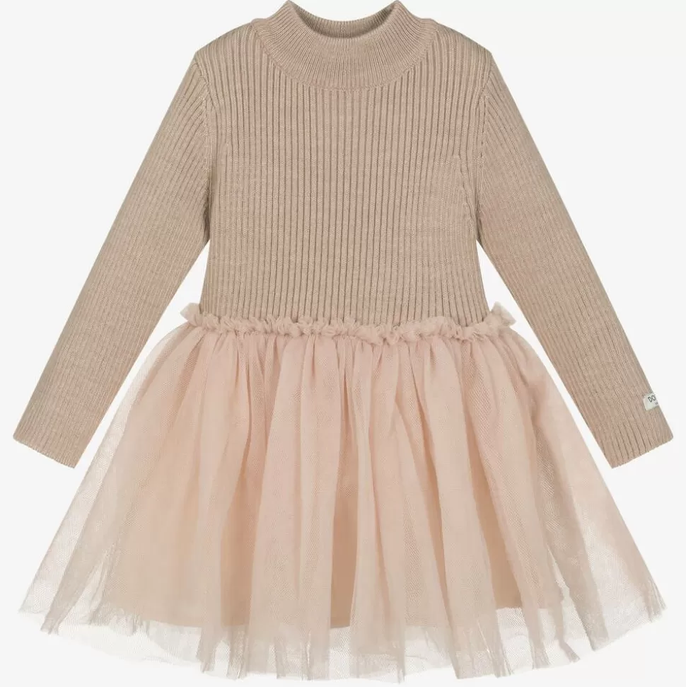 Donsje Baby Girls Pink Knitted Tulle Dress^ Dresses