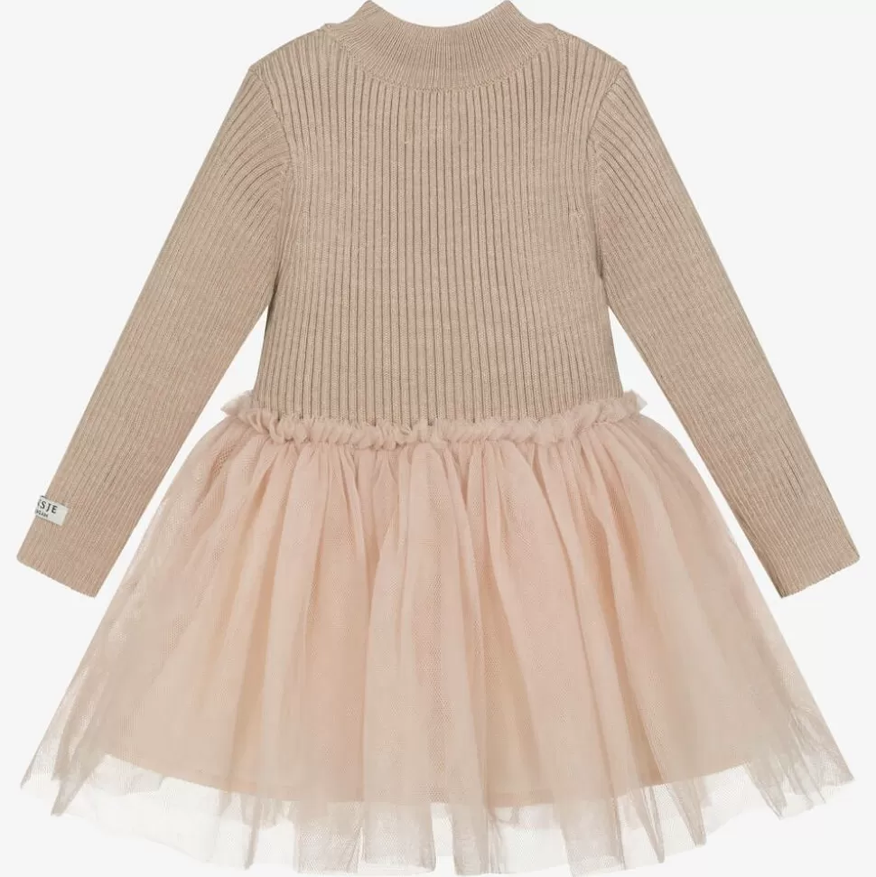 Donsje Baby Girls Pink Knitted Tulle Dress^ Dresses