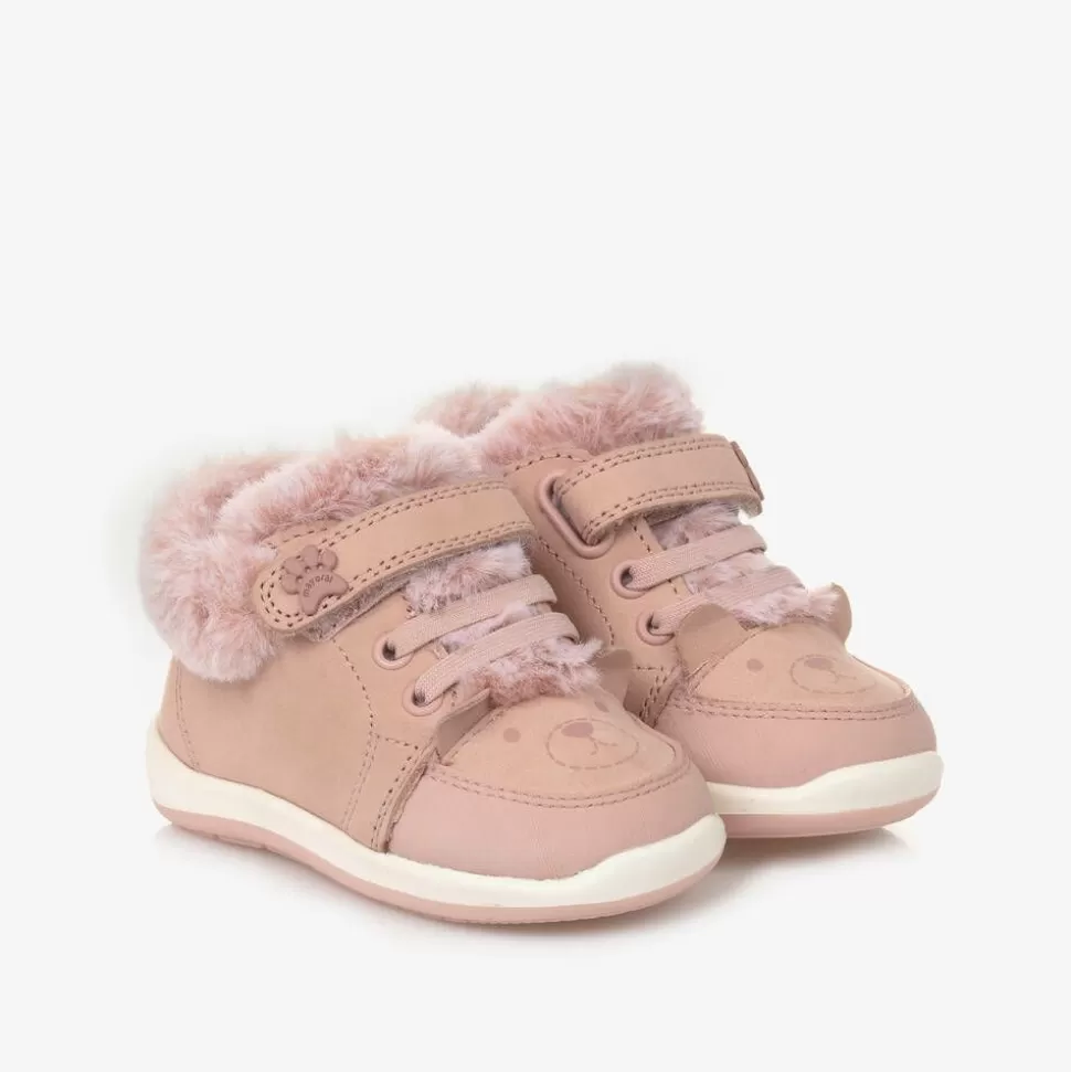 Mayoral Baby Girls Pink Leather First Walkers^ First Walkers | First Walkers