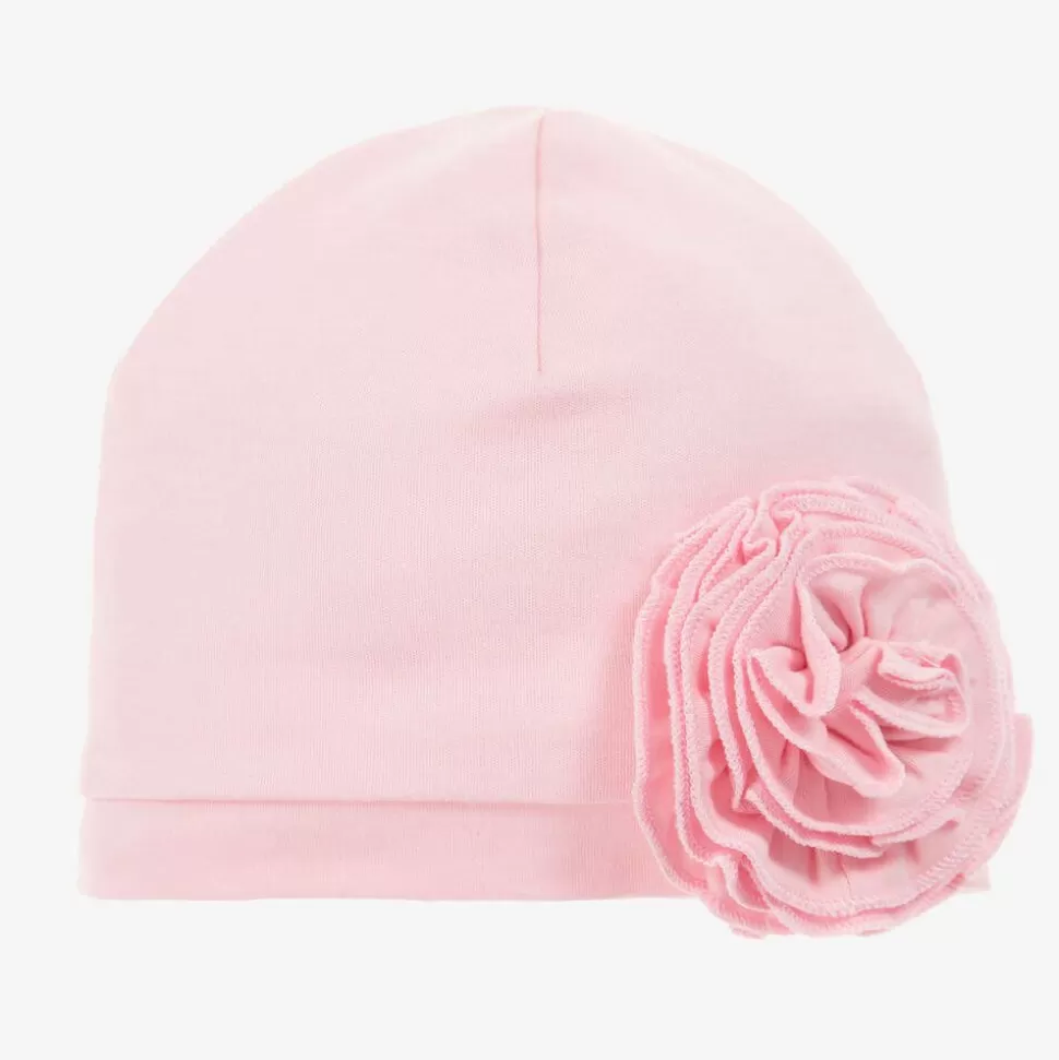 Lemon Loves Layette Baby Girls Pink Pima Cotton Hat^ Hats