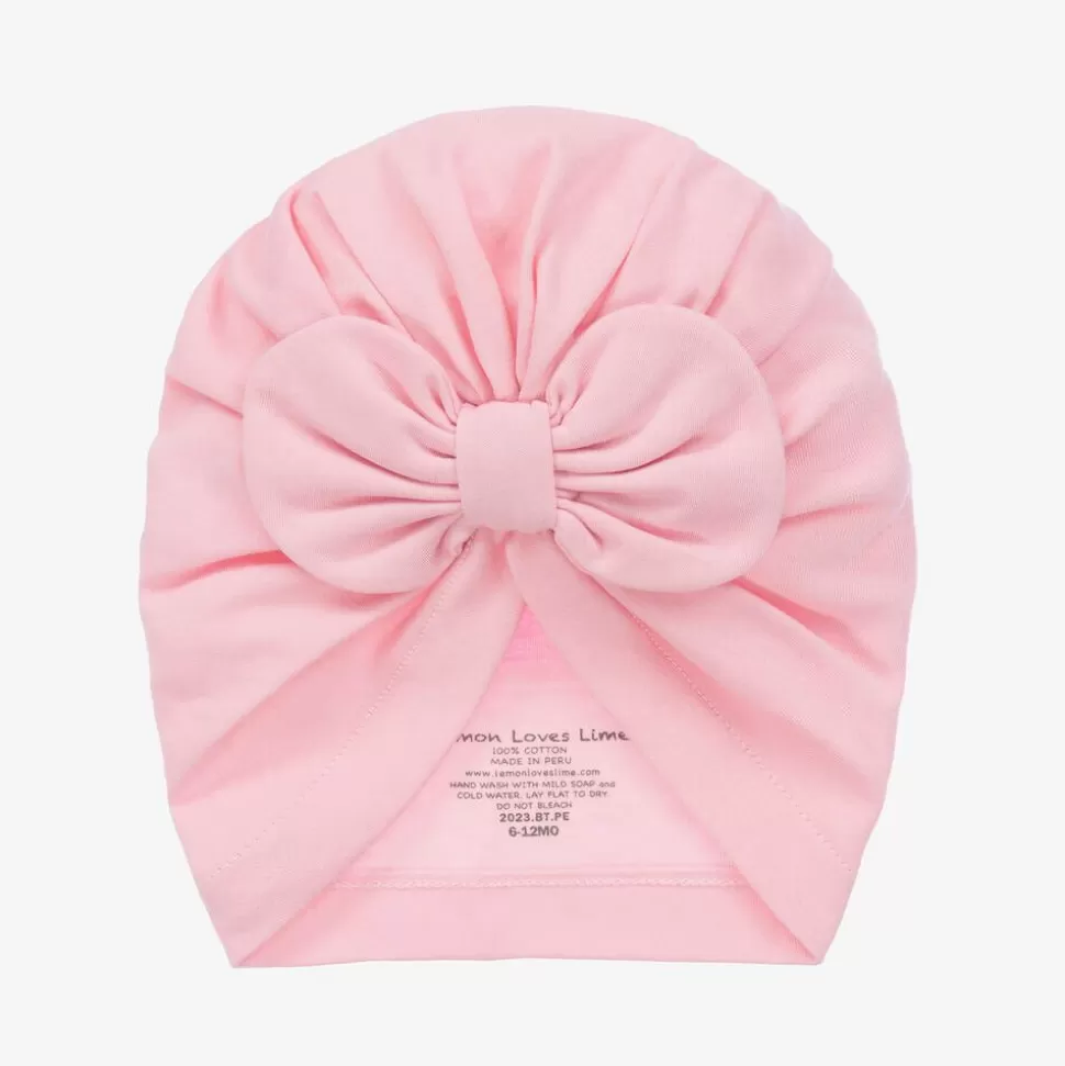 Lemon Loves Layette Baby Girls Pink Pima Cotton Hat^ Hats