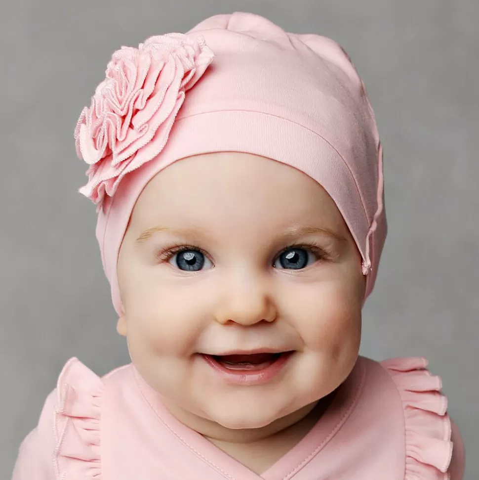 Lemon Loves Layette Baby Girls Pink Pima Cotton Hat^ Hats