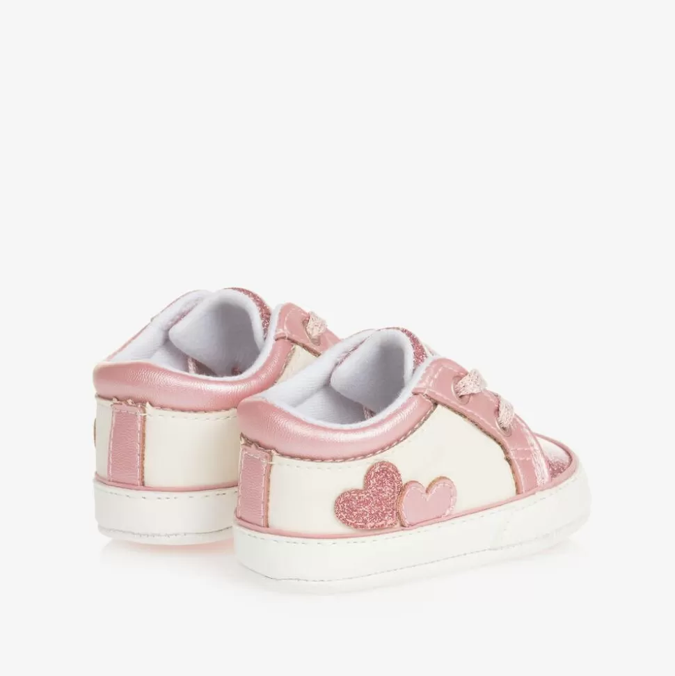 Mayoral Newborn Baby Girls Pink Pre-Walker Trainers^ Pre Walkers | Pre Walkers