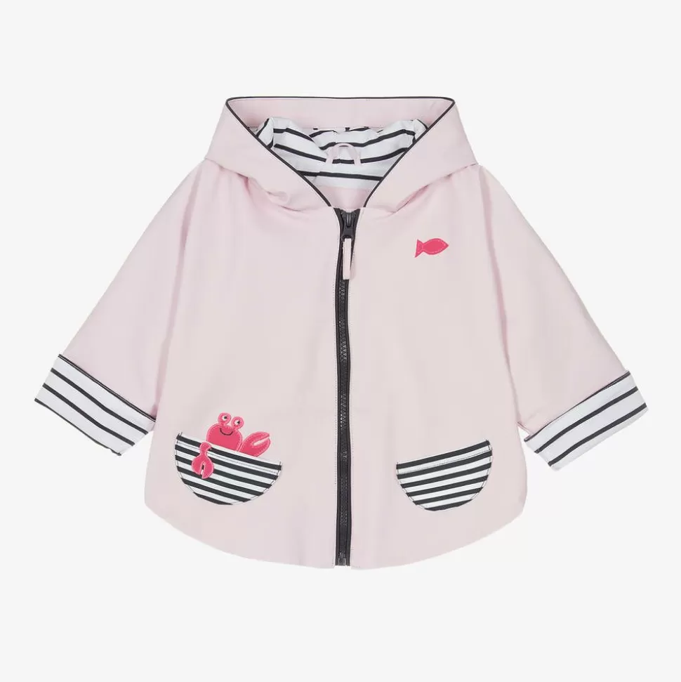 Week-end à la mer Baby Girls Pink Rain Cape^ Coats & Jackets