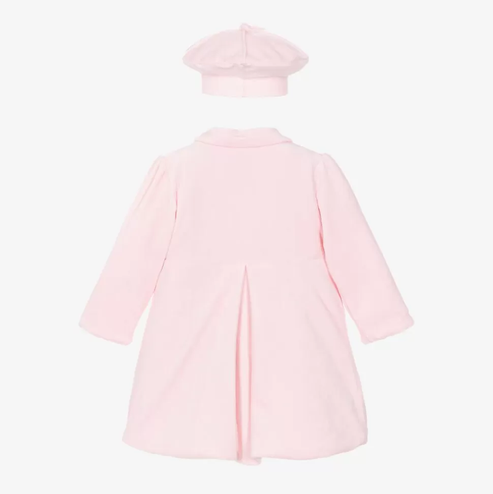 Emile et Rose Baby Girls Pink Velour Coat & Hat Set^ Coats & Jackets