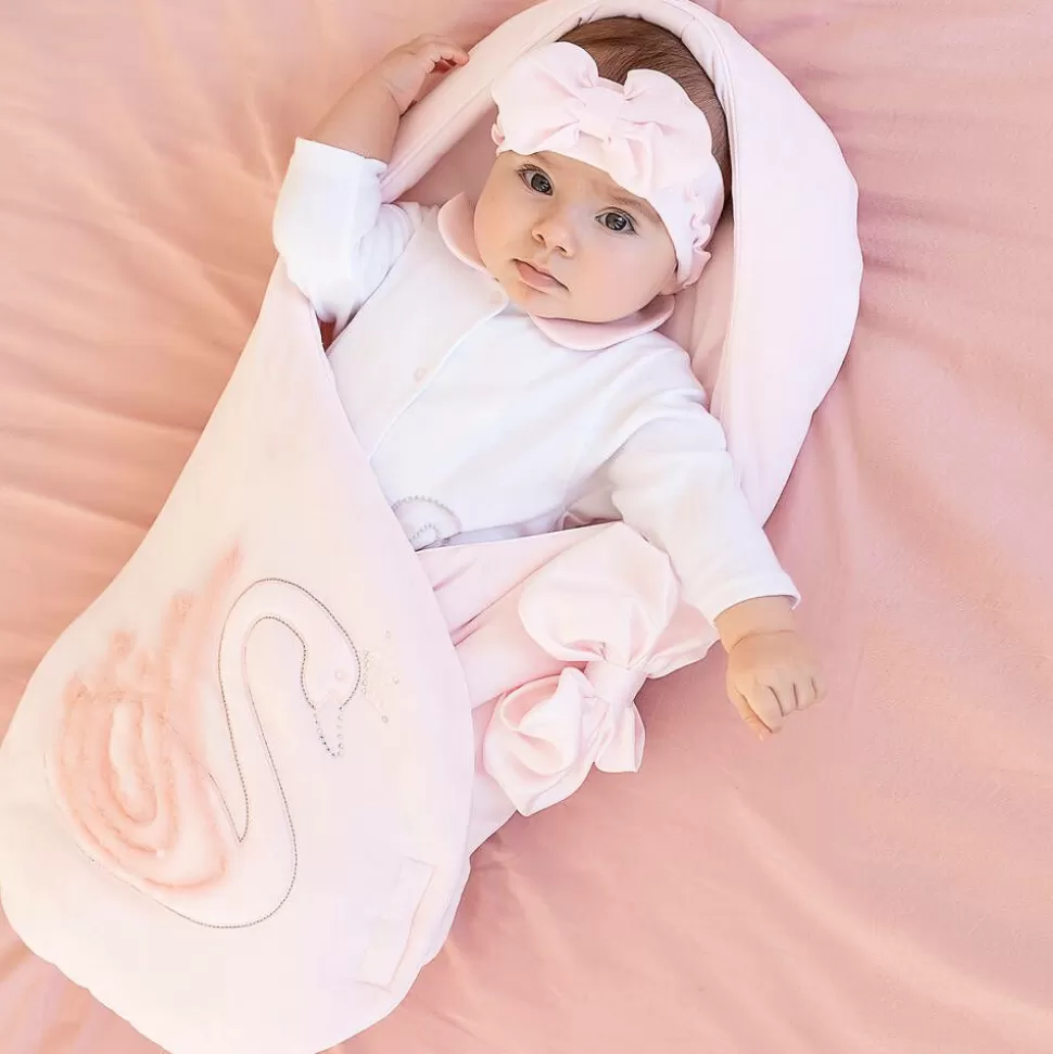 Sofija Baby Girls Pink Velour Nest (69cm)^ Nests