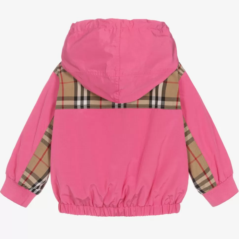 Burberry Baby Girls Pink Vintage Check Hooded Jacket^ Coats & Jackets
