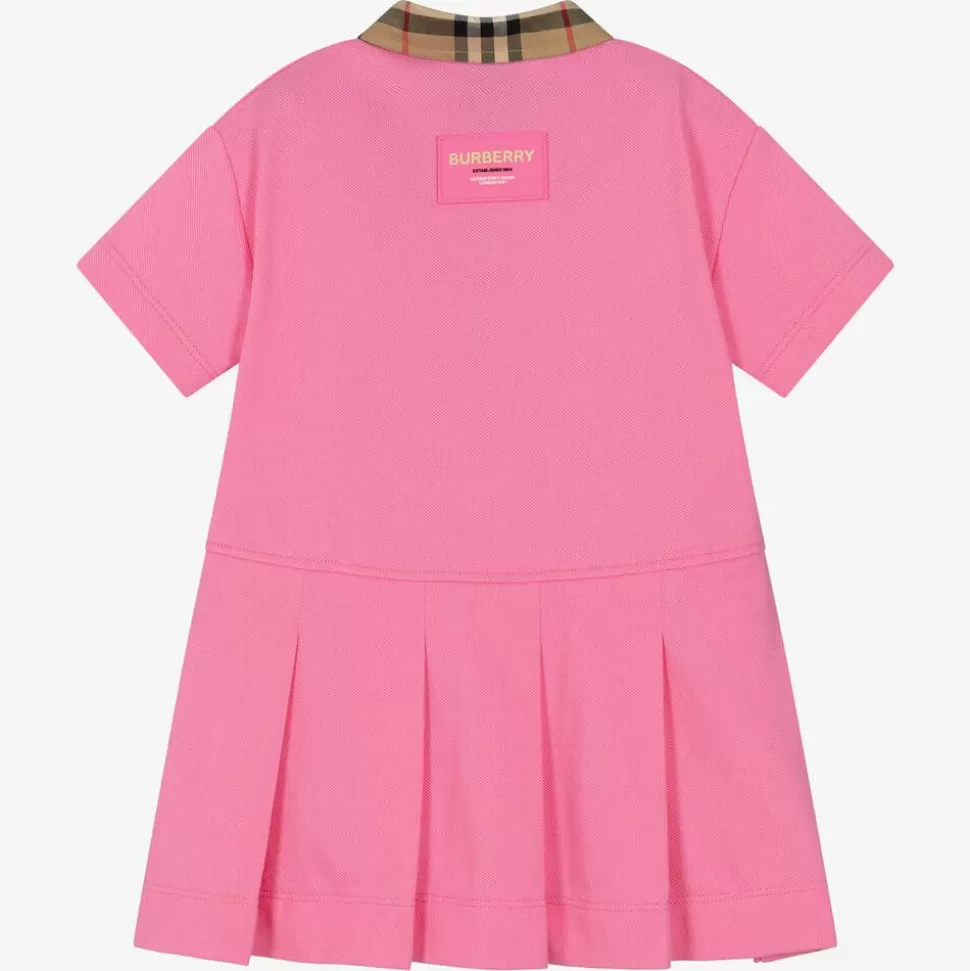 Burberry Baby Girls Pink Vintage Check Polo Dress^ Dresses