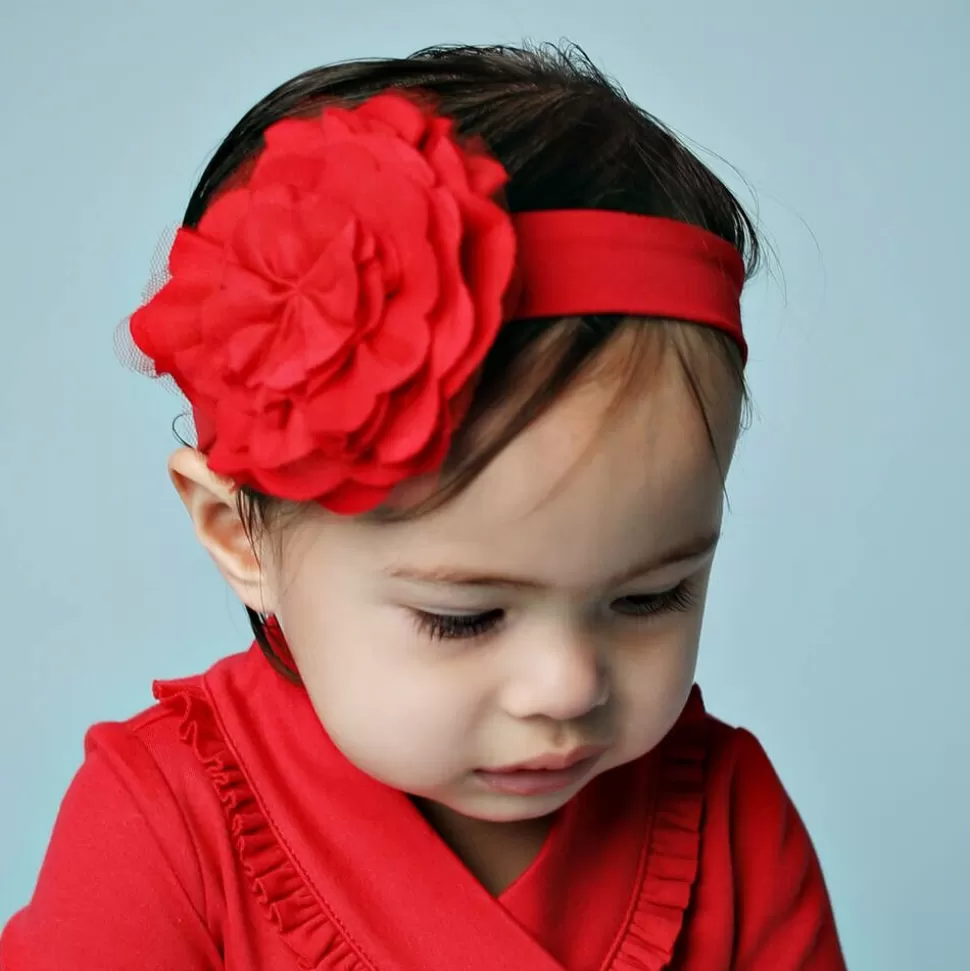 Lemon Loves Layette Baby Girls Red Pima Cotton Headband^ Hair Accessories | Hair Accessories
