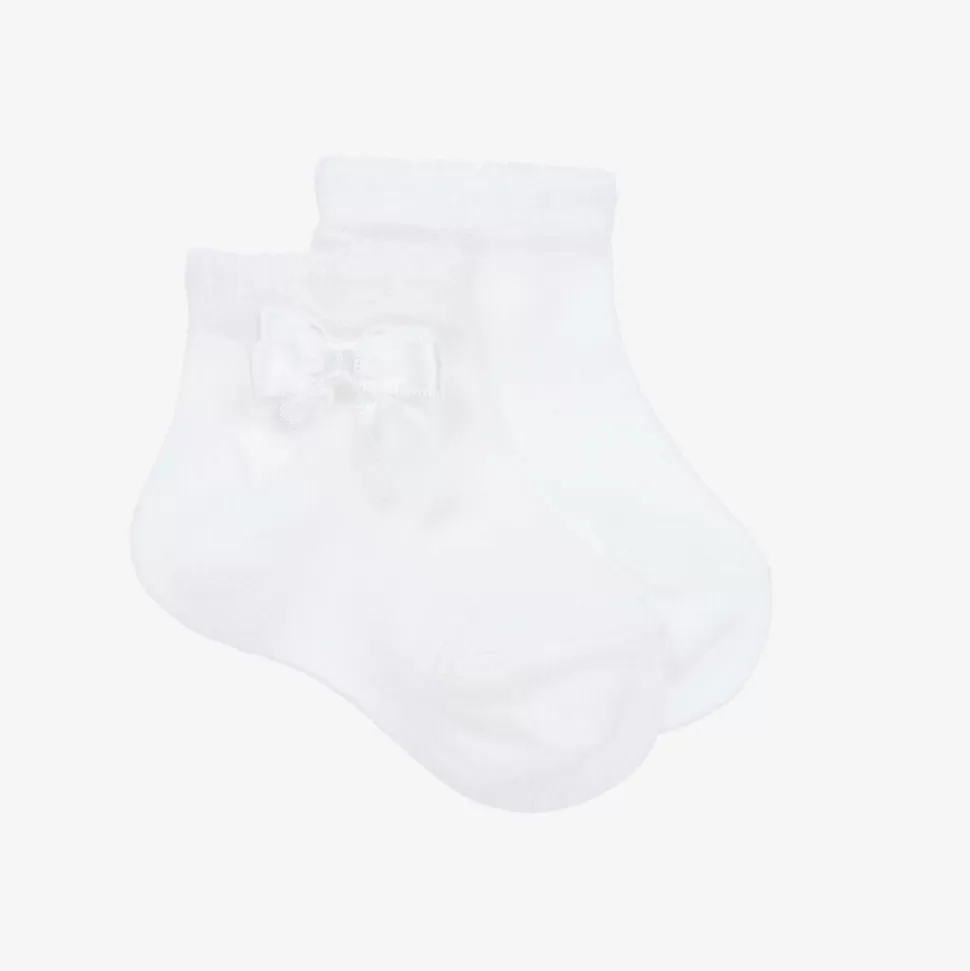 Story Loris Baby Girls White Bow Socks^ Socks