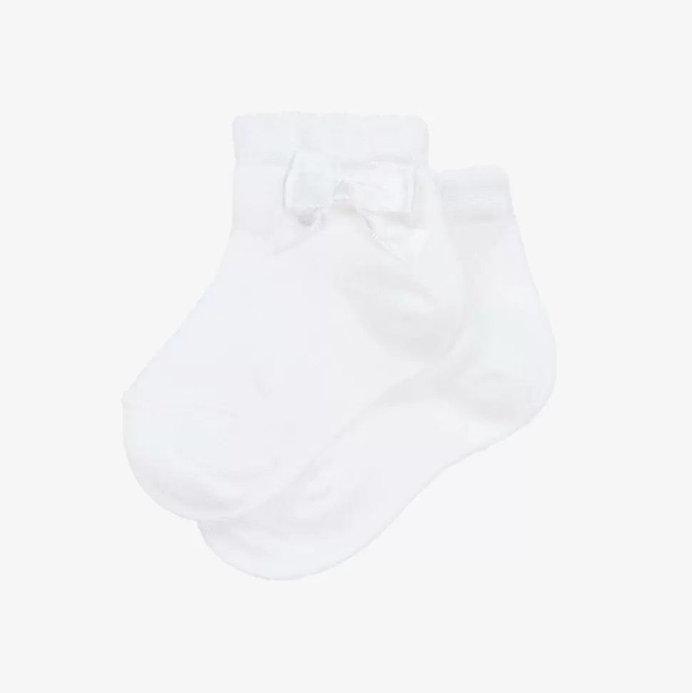 Story Loris Baby Girls White Bow Socks^ Socks