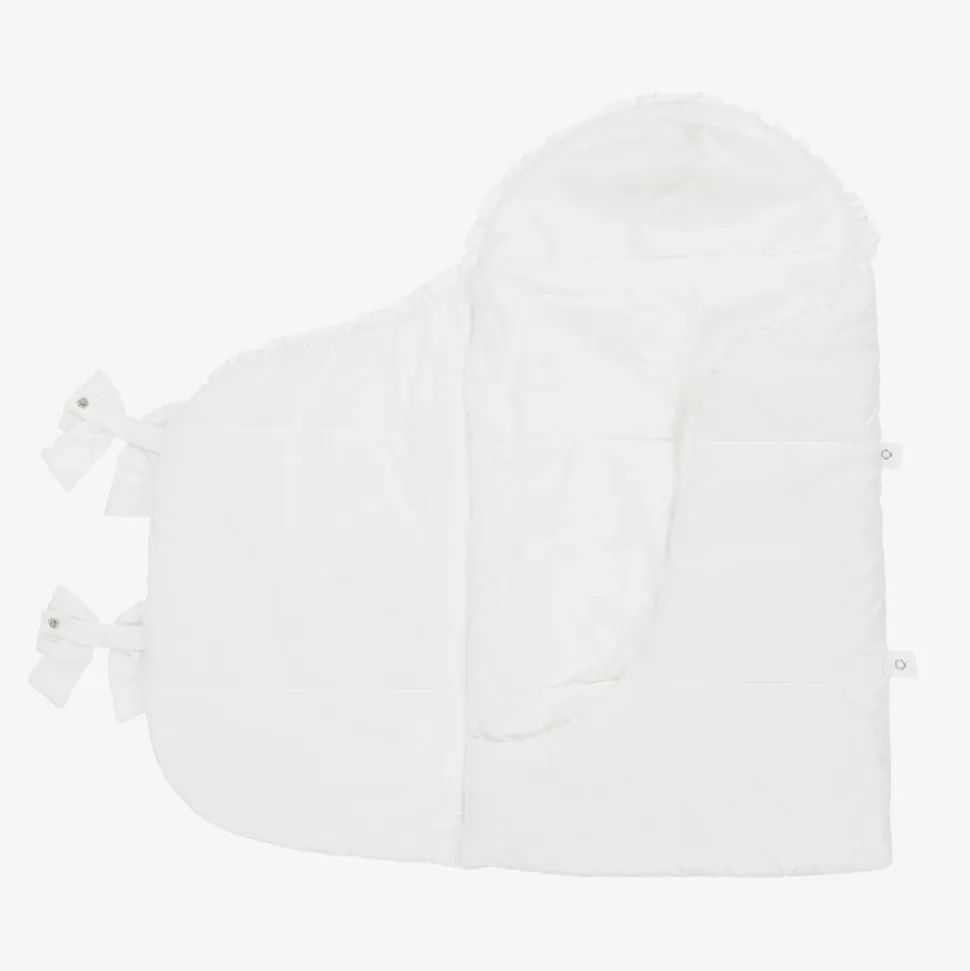 Lapin House Baby Girls White Floral Bow Nest^ Nests