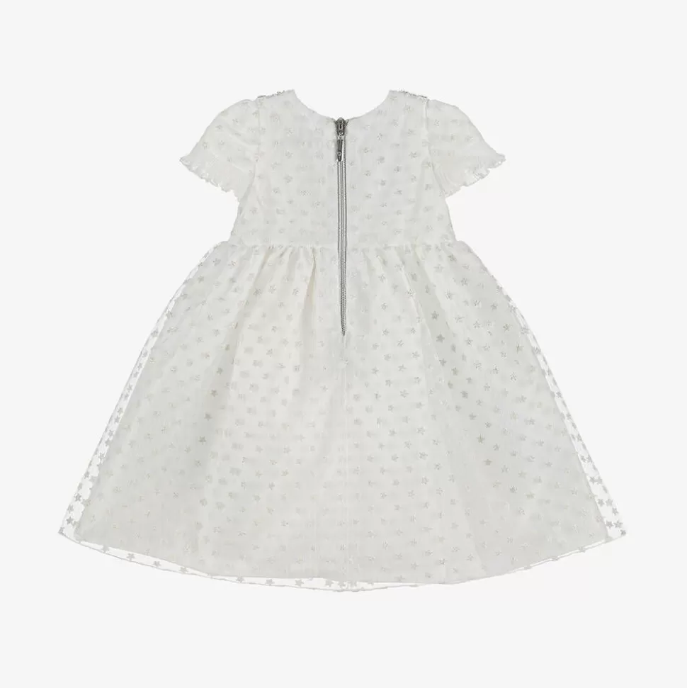 Graci Baby Girls White Glittery Star Dress^ Dresses