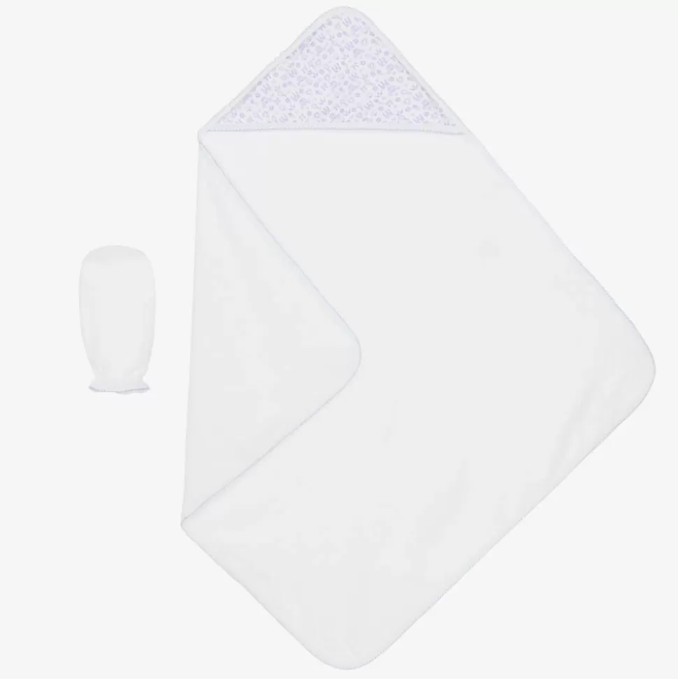 Kissy Kissy Baby Girls White Pima Royal Details Towel Set^ Gifts | Towels & Robes