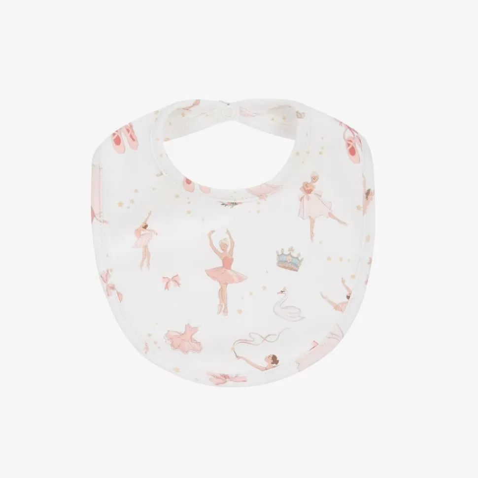My Little Pie Baby Girls White Supima Cotton Opera Bib^ Feeding Accessories