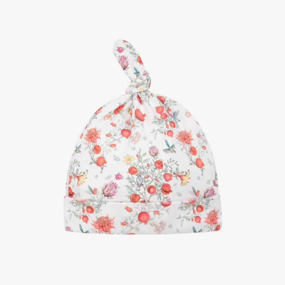 My Little Pie Baby Girls White Supima Cotton Pomegranate Hat^ Hats