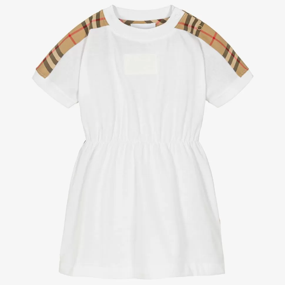 Burberry Baby Girls White Vintage Check Dress^ Dresses