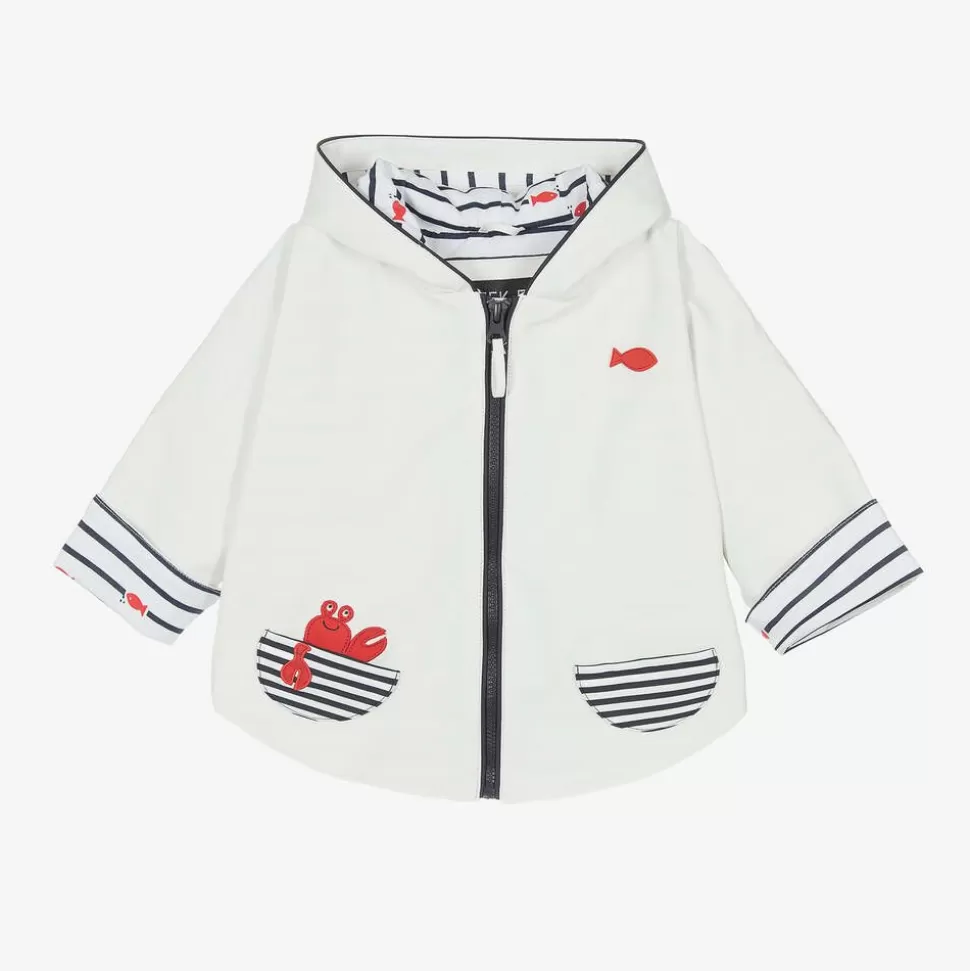 Week-end à la mer Baby White Hooded Rain Cape^ Coats & Jackets