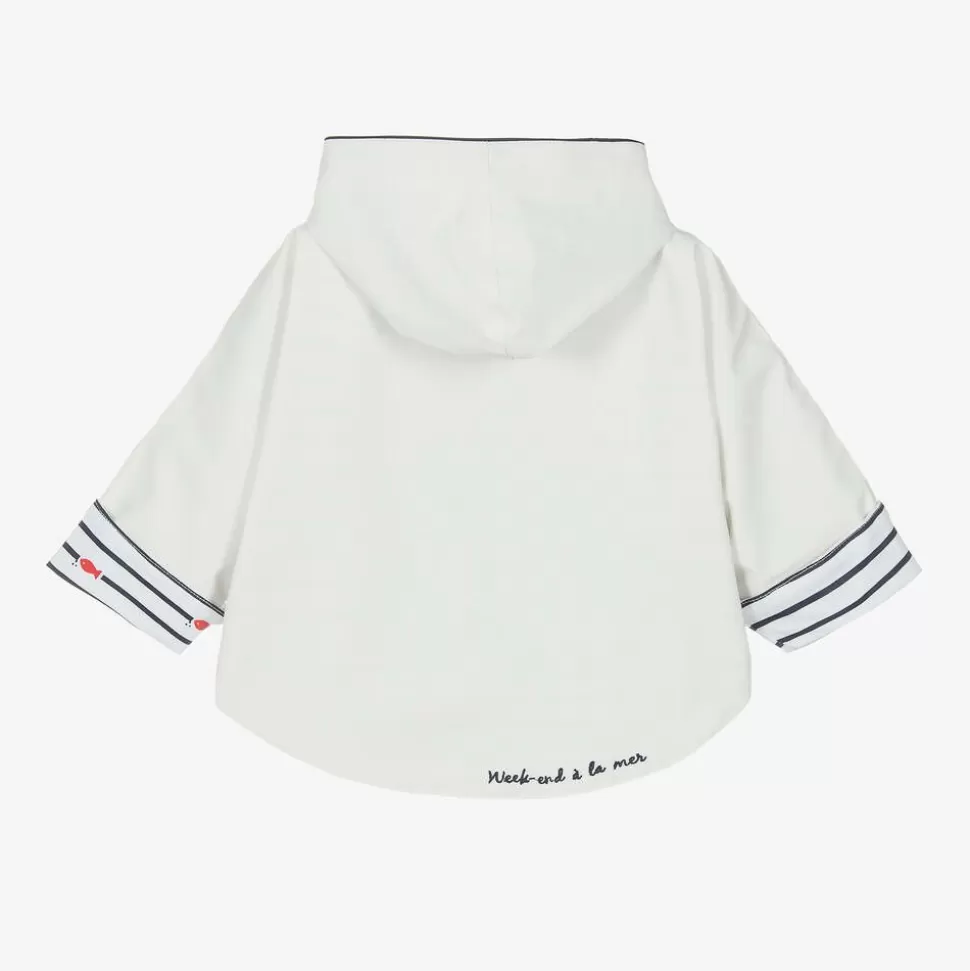 Week-end à la mer Baby White Hooded Rain Cape^ Coats & Jackets