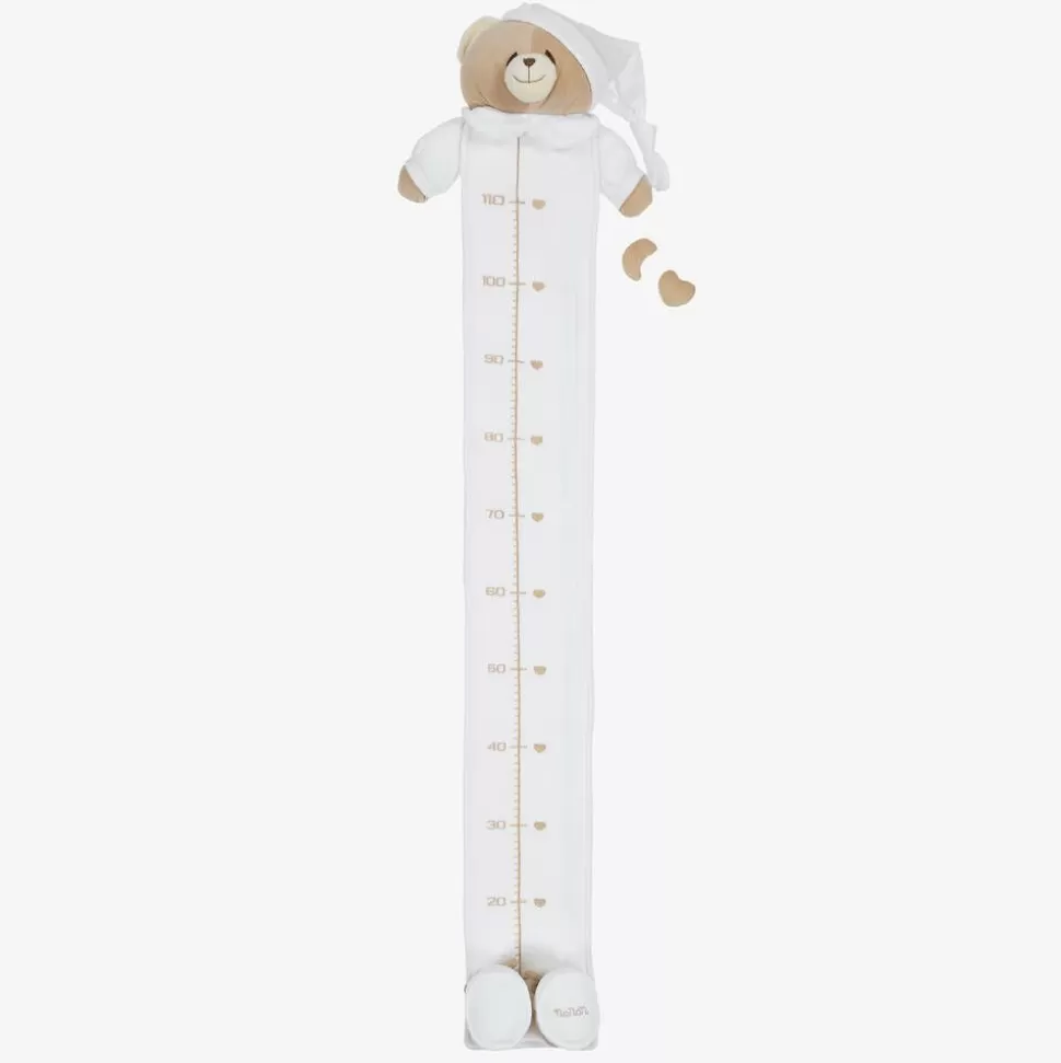 Nanán Beige & White Teddy Bear Height Chart (130cm)^ Nursery Accessories