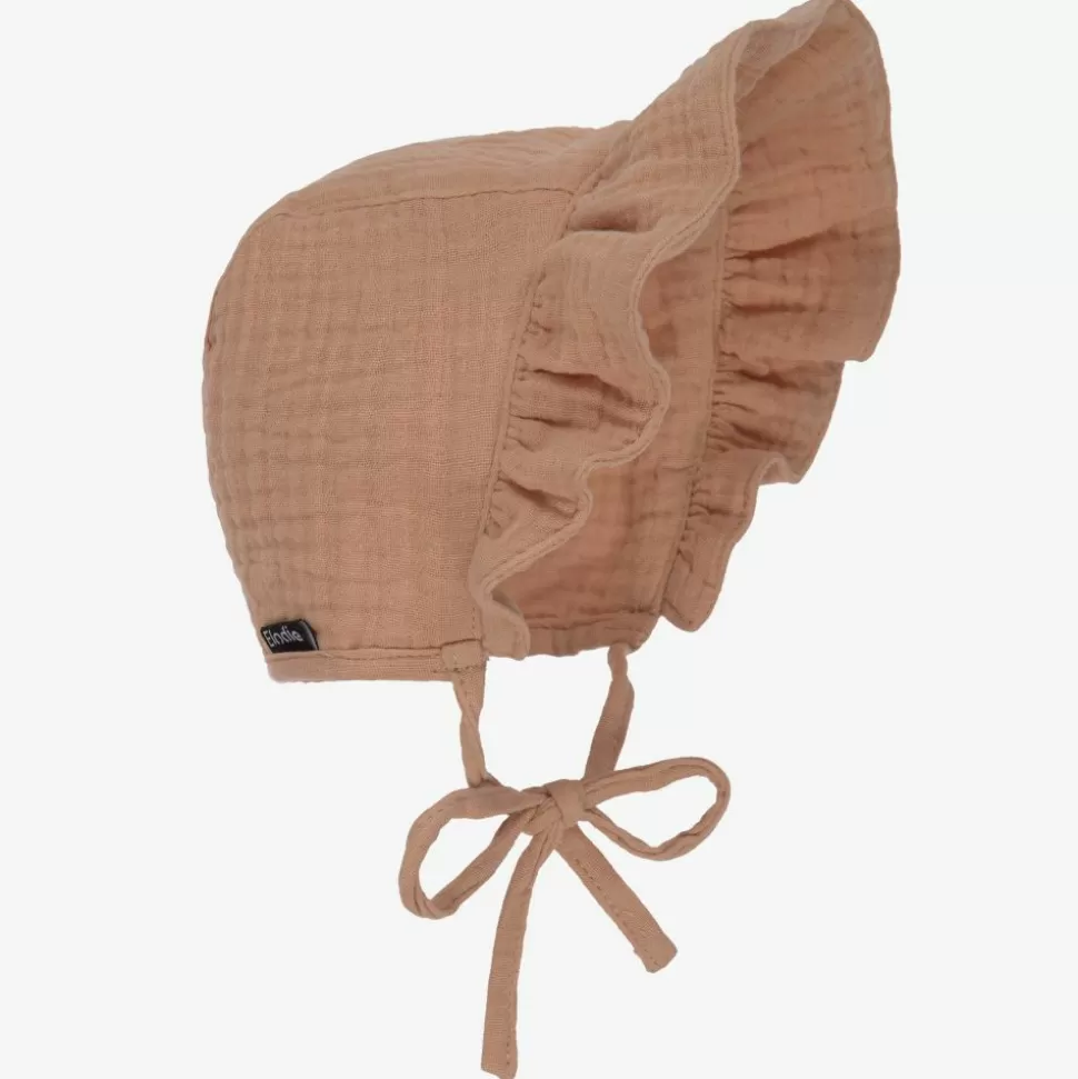 Elodie Beige Cotton Bonnet^ Hats