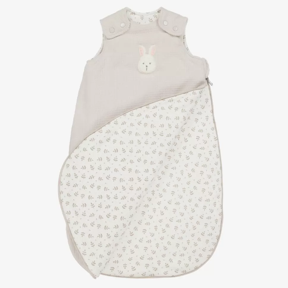 Mayoral Newborn Beige Cotton Bunny Sleeping Bag (73cm)^ Sleeping Accessories