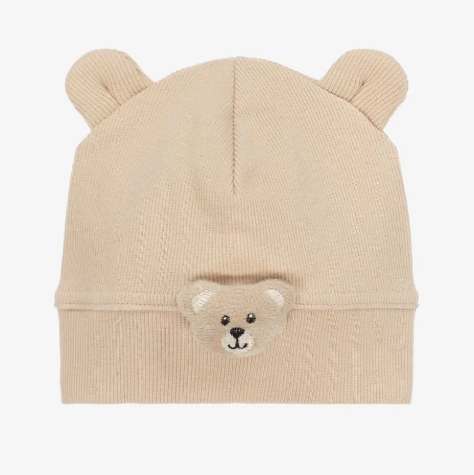 Jamiks Beige Cotton Teddy Bear Baby Hat^ Gifts