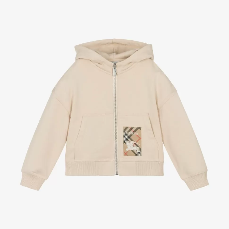 Burberry Beige Cotton Zip-Up Top^BOY Tops