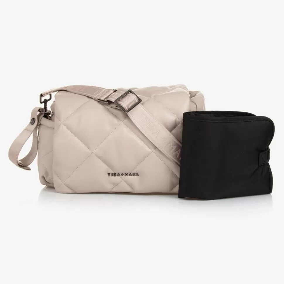 TIBA + MARL Beige Faux Leather Changing Bag (34cm)^ Gifts