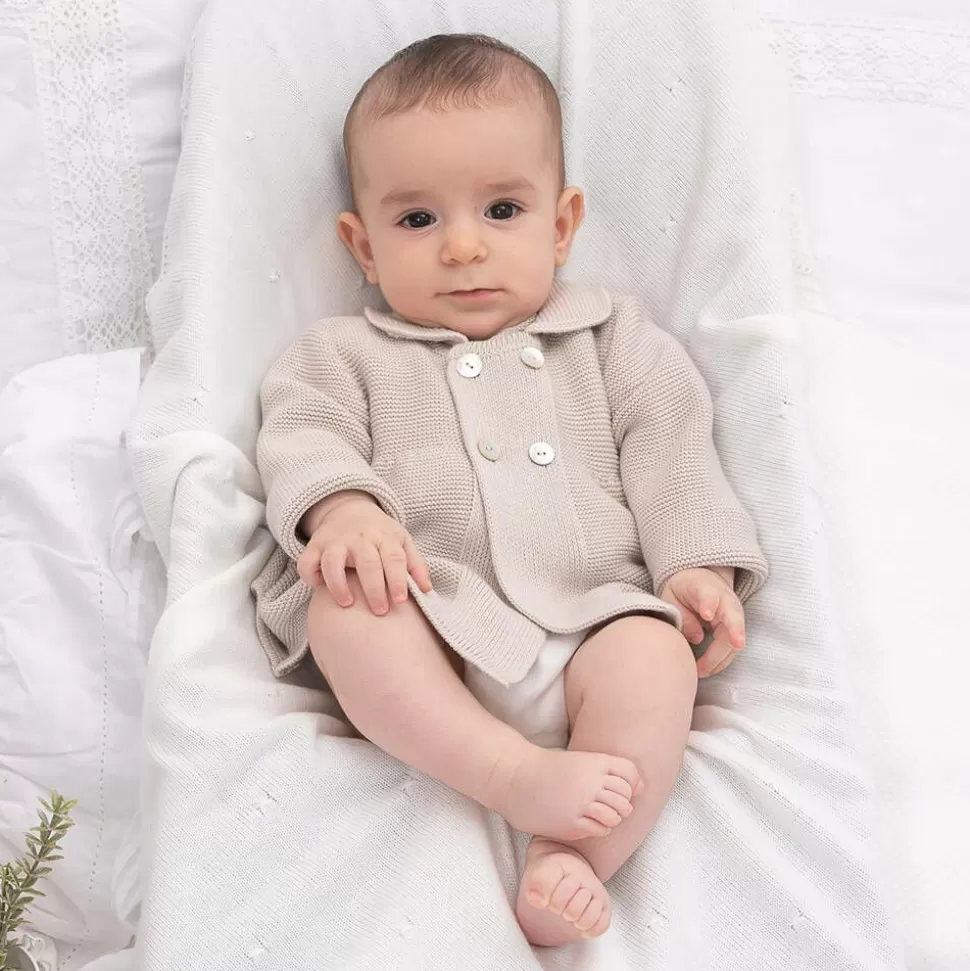 Artesanía Granlei Beige Knitted Baby Cardigan^ Tops