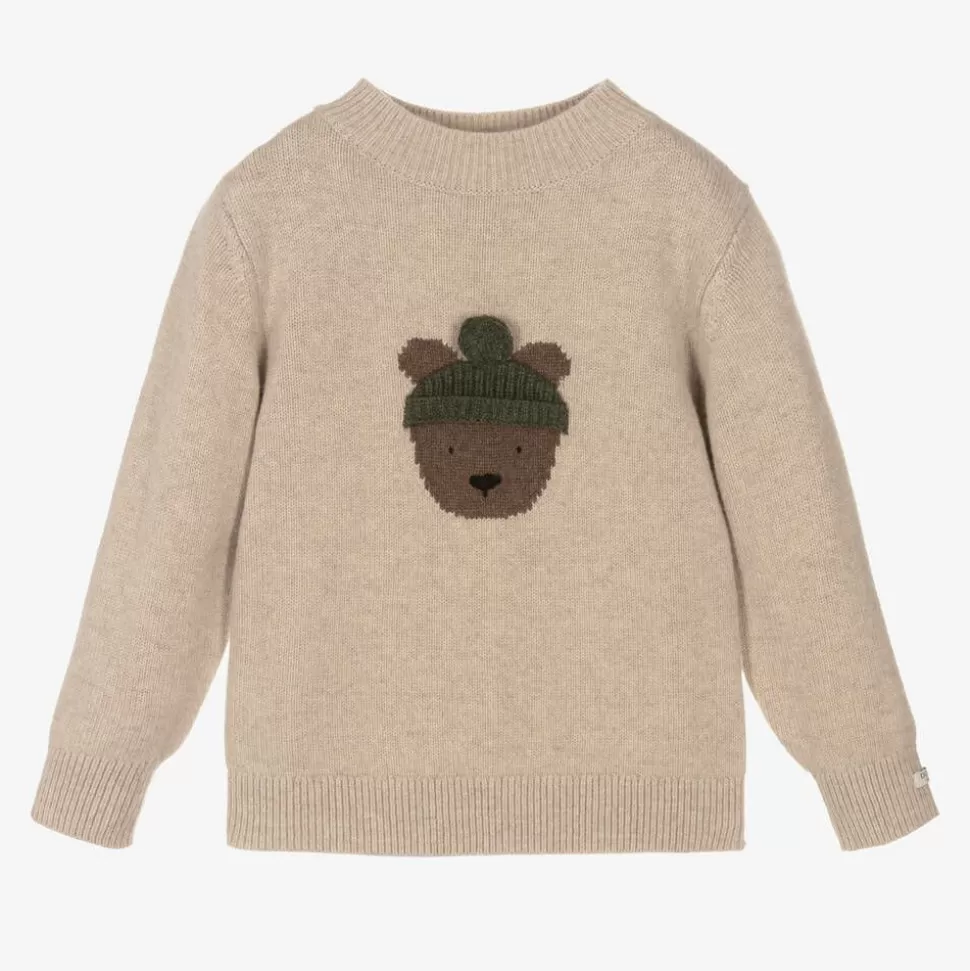 Donsje Beige Merino Wool Teddy Bear Sweater^ Tops