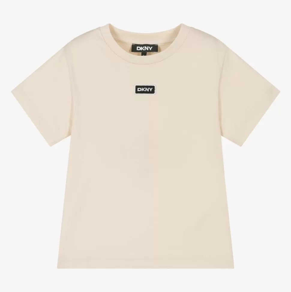 DKNY Beige Organic Cotton T-Shirt^BOY Tops