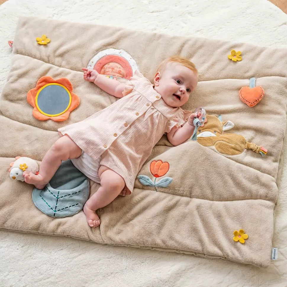 Nattou Beige Plush Playmat (100cm)^ Gifts