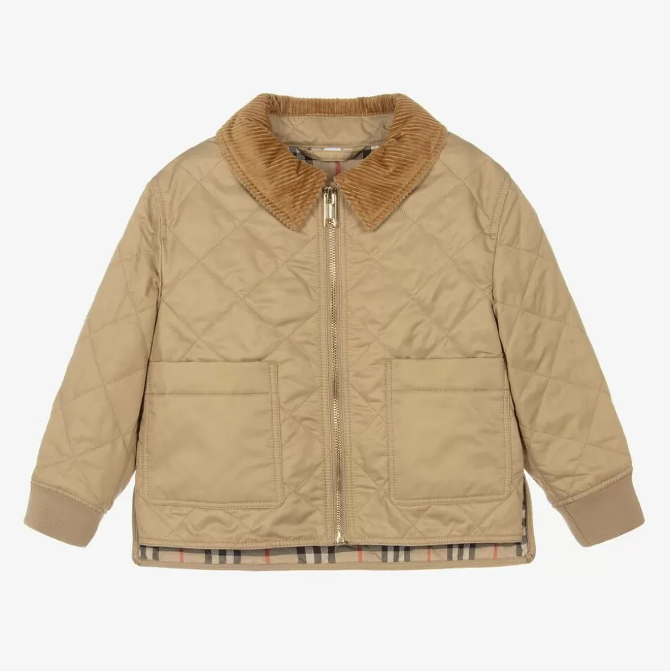 Burberry Beige Quilted Jacket^ Coats & Jackets