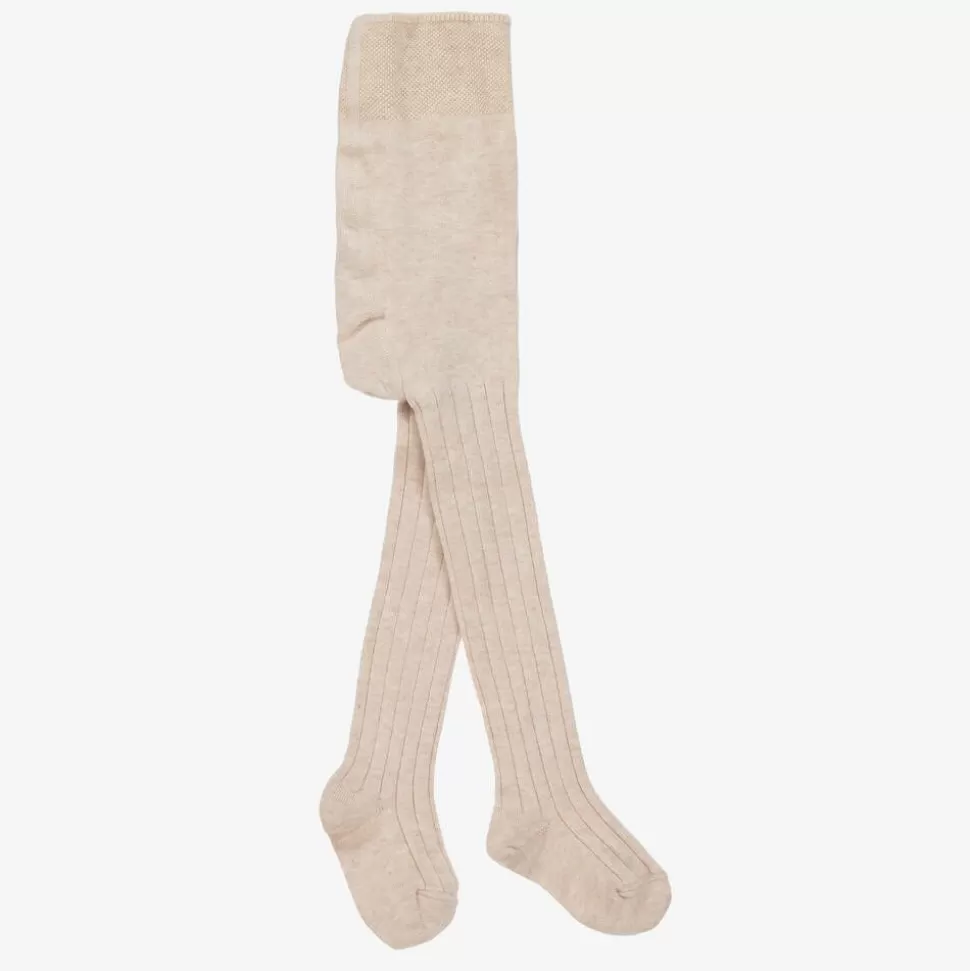 Falke Beige Ribbed Cotton Baby Tights^ Tights | Tights