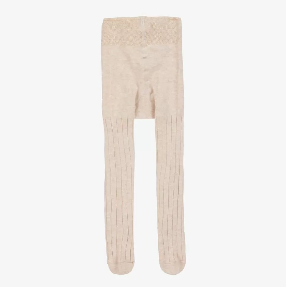 Falke Beige Ribbed Cotton Baby Tights^ Tights | Tights