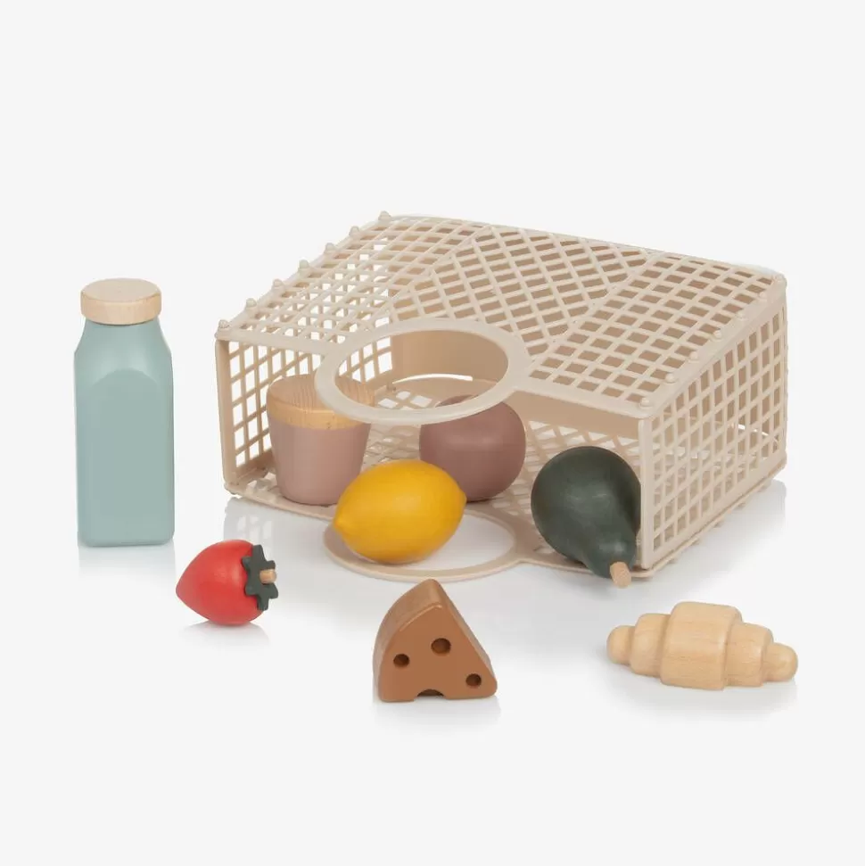 Liewood Beige Shopping Basket & Play Food Set (23cm)^BOY Toys | Toys