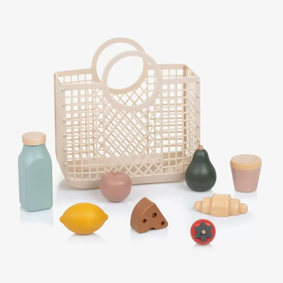 Liewood Beige Shopping Basket & Play Food Set (23cm)^BOY Toys | Toys