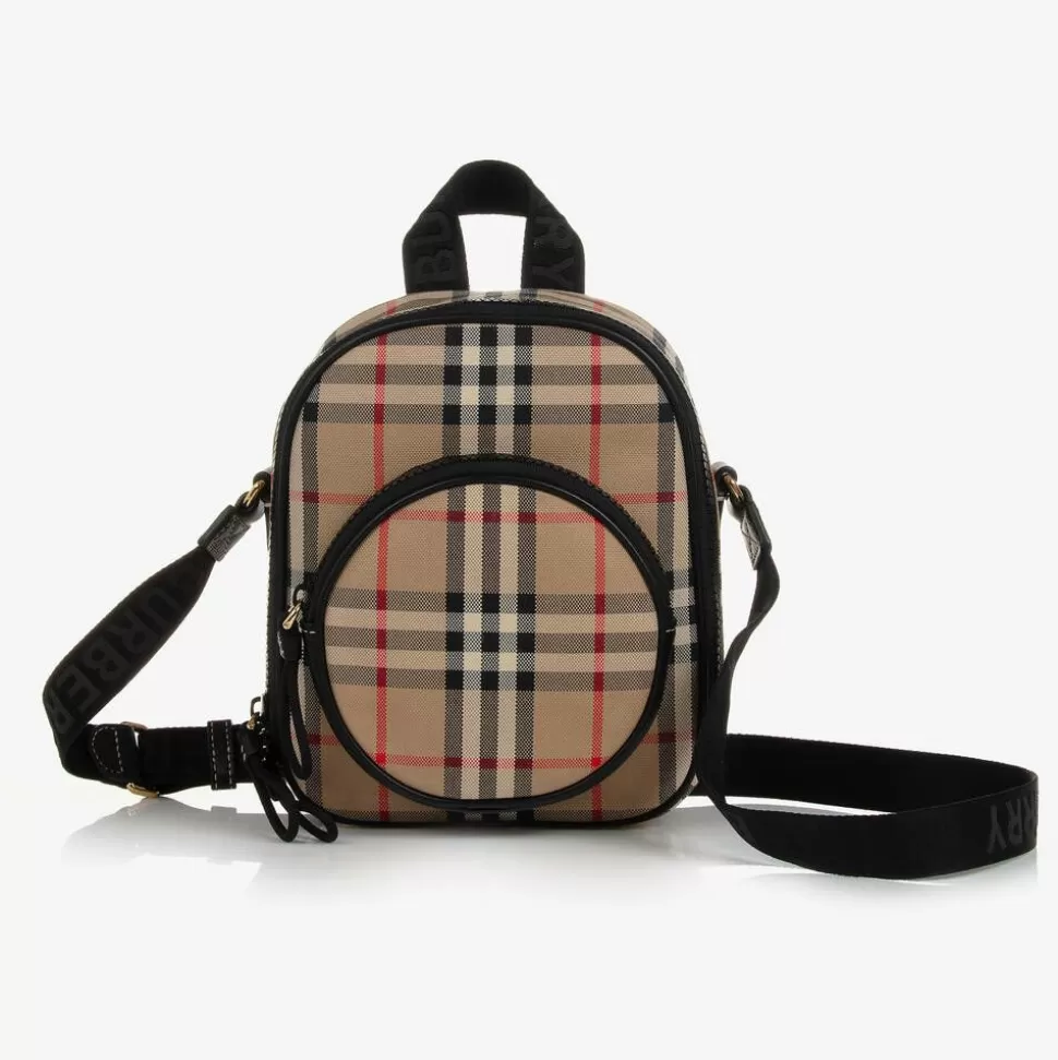 Burberry Beige Vintage Check Crossbody Bag^BOY Bags