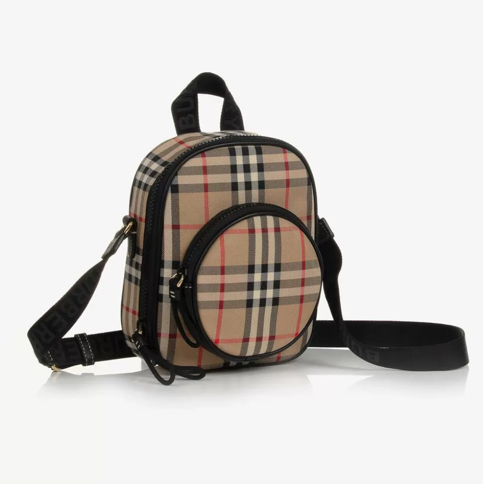 Burberry Beige Vintage Check Crossbody Bag^BOY Bags