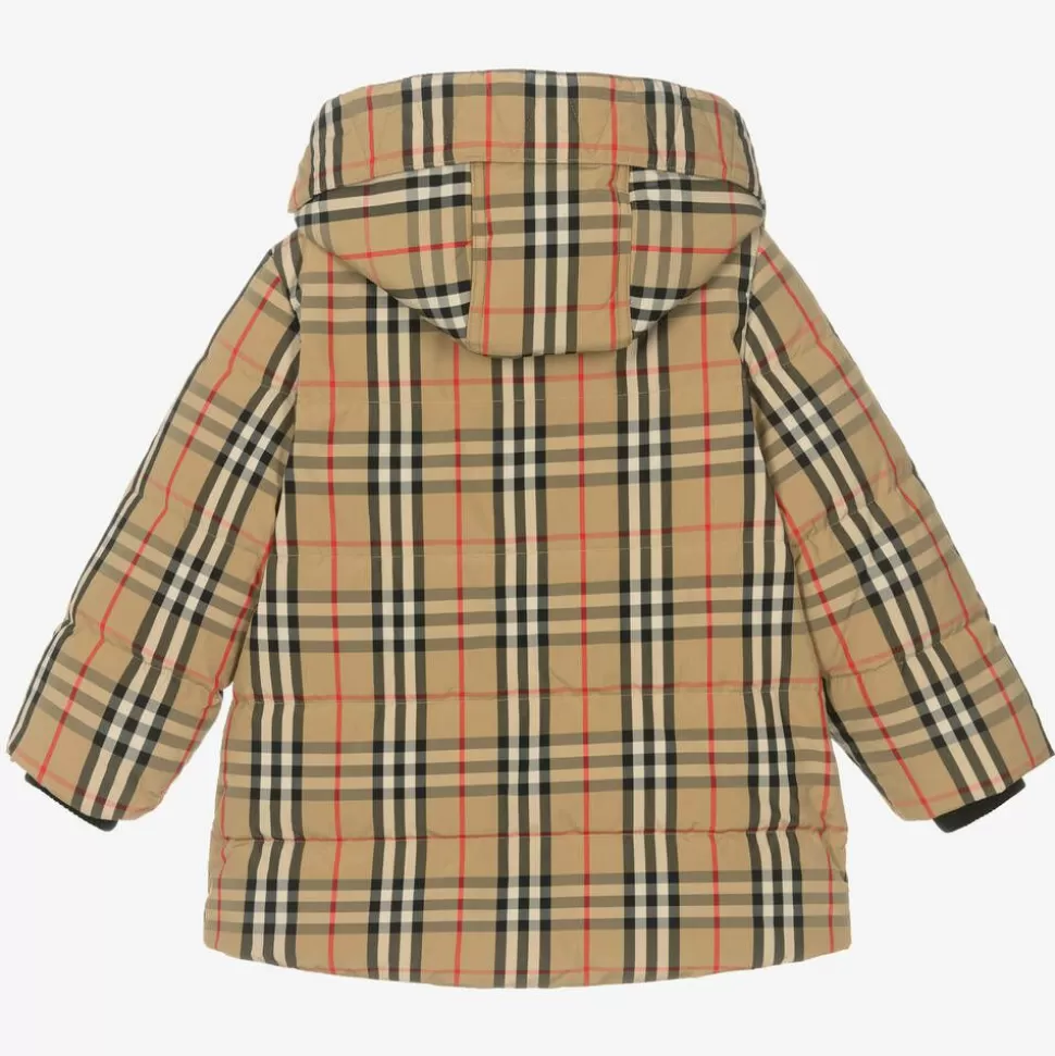 Burberry Beige Vintage Check Down Coat^BOY Coats & Jackets | Coats & Jackets