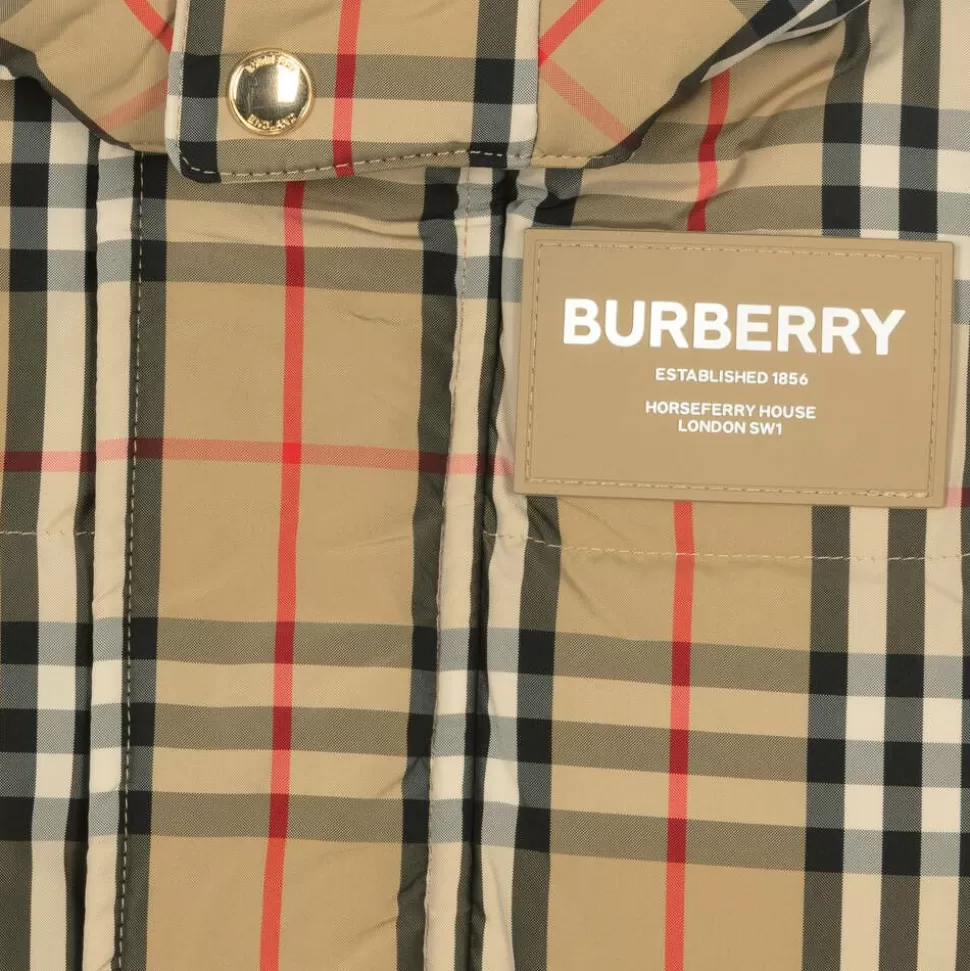 Burberry Beige Vintage Check Down Coat^BOY Coats & Jackets | Coats & Jackets