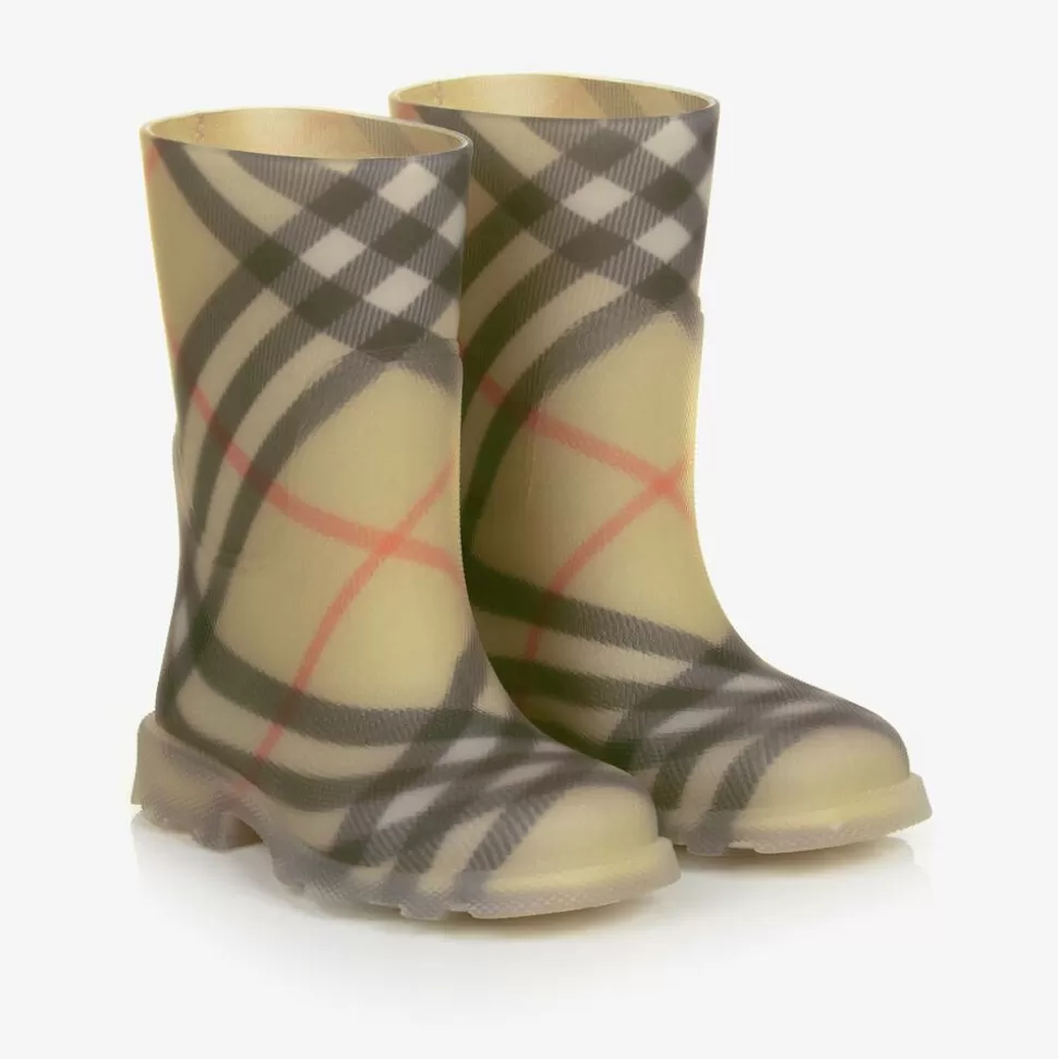 Burberry Beige Vintage Check Rain Boots^BOY Rain Boots | Rain Boots