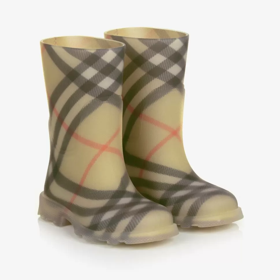 Burberry Beige Vintage Check Rain Boots^BOY Rain Boots | Rain Boots