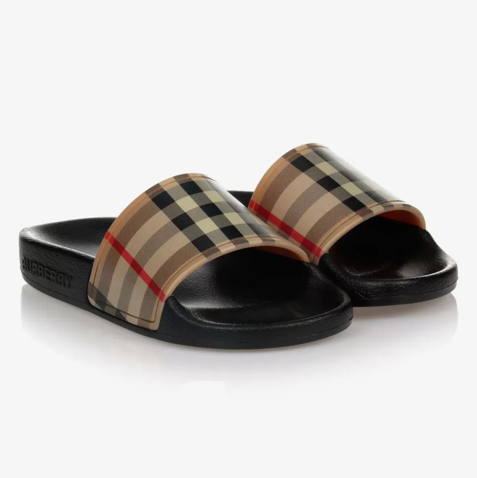 Burberry Beige Vintage Check Sliders^BOY Sliders | Sliders