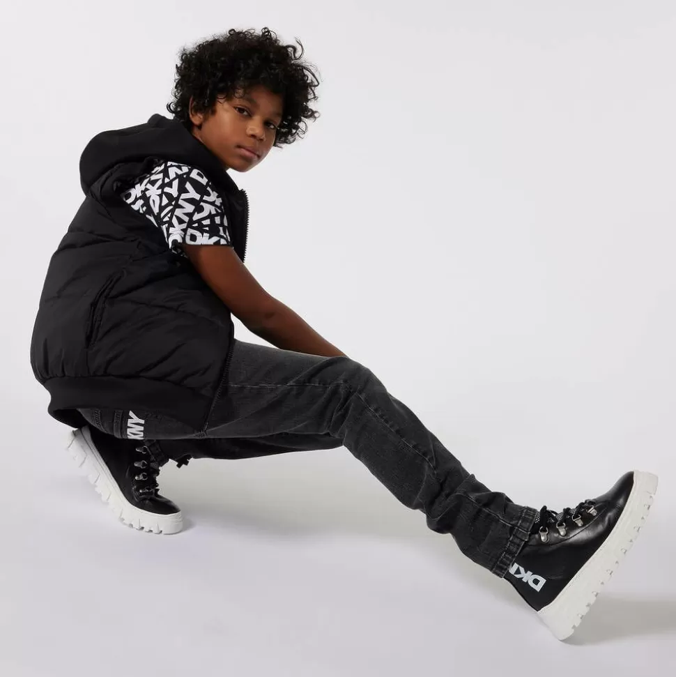 DKNY Black & White Cotton T-Shirt^BOY Tops