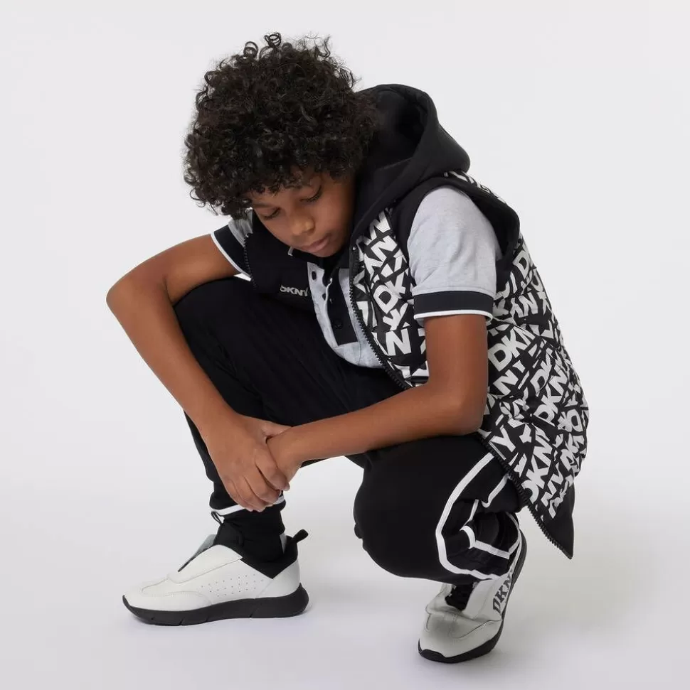 DKNY Black & White Reversible Hooded Gilet^ Coats & Jackets