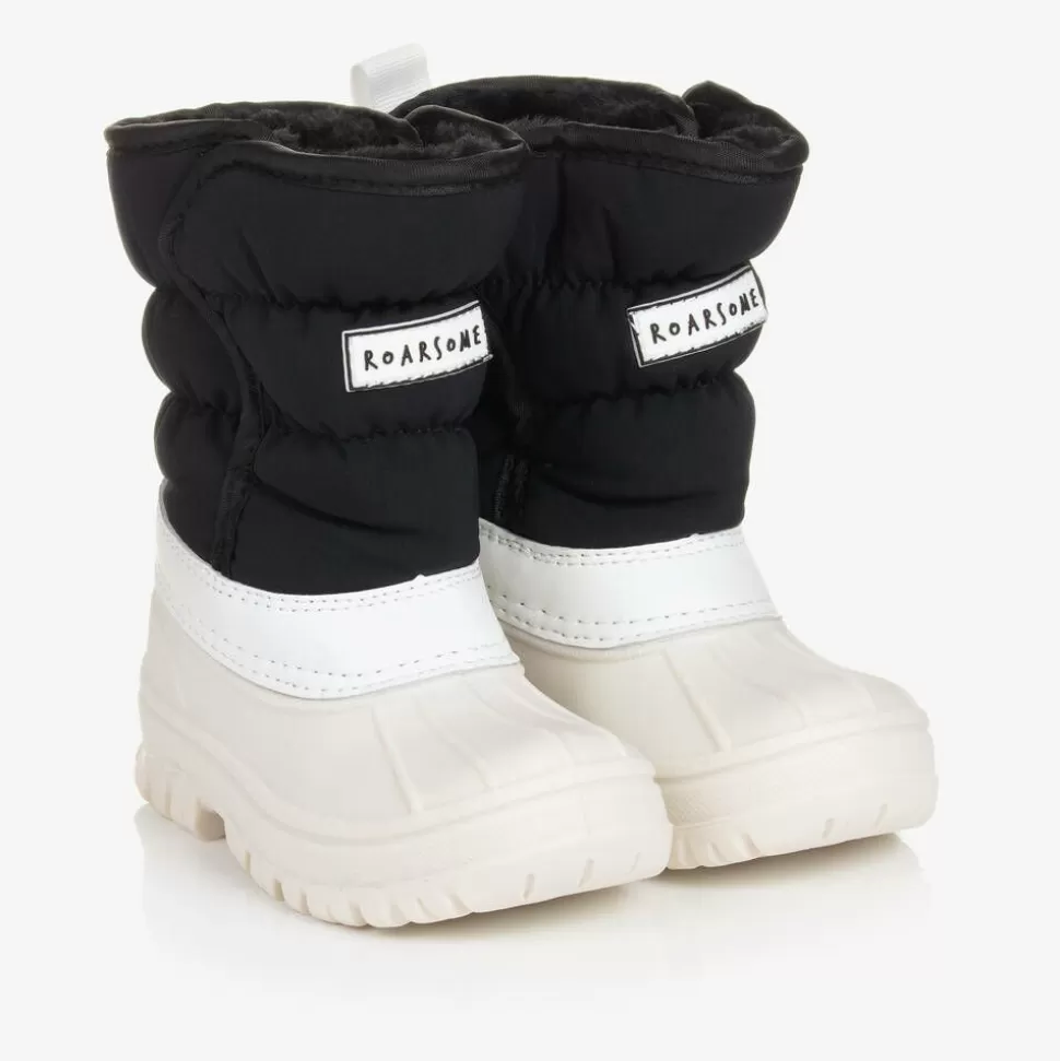 Roarsome Black & White Waterproof Snow Boots^BOY Snow Boots | Snow Boots